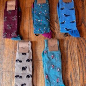 J.Crew Holiday Trouser Socks Ducks, Bears, Rudolph, Golfing Santa, Xmas lights